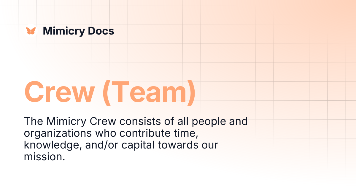 Crew (Team) | Mimicry Docs